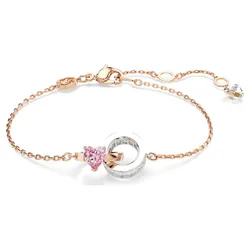 Vòng Đeo Tay Nữ Swarovski Connexus Braceletmixed Cuts, Heart, Pink, Mixed Metal Finish 5690038 Màu Vàng Hồng