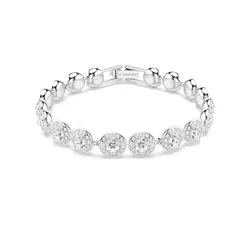 Vòng Đeo Tay Nữ Swarovski Una Angelic Bracelet Round Cut White Rhodium Plated 5682279 Màu Trắng Bạc