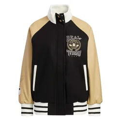Áo Khoác Adidas Bomber Jacket HS9513 Màu Đen Phối Be Size S (Form Á)