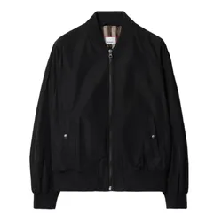 Áo Khoác Nam Burberry Quilted Jacket Bomber Màu Đen Size 48