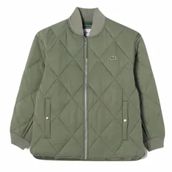 Áo Khoác Nam Lacoste Bomber Jacket BH7142 - BMY Màu Xanh Olive Size 48
