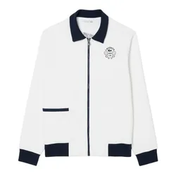 Áo Khoác Nam Lacoste Tennis Heritage Ultra Dry Badge Accent Jacket SH8941 522 Màu Trắng Size 3