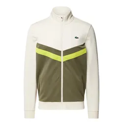 Áo Khoác Nam Lacoste Zip-Up Print Tennis Sweatshirt SH2646-00 Màu Trắng Ngà Size 3