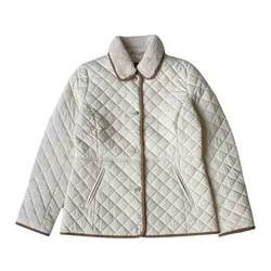 Áo Khoác Nữ Ralph Lauren Faux Sherpa Collar Quilted Coat In Cream Màu Trắng Size S