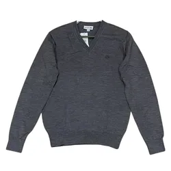 Áo Len Nam Lacoste Men’s Grey V-Neck Wool Sweater Màu Xám Size 3