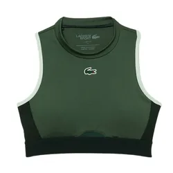 Áo Ngực Thể Thao Nữ Lacoste Active Women's Slim Fit Sleeveless Color Block Green Bra IF1015 PIV Màu Xanh Green Size L