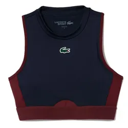 Áo Ngực Thể Thao Nữ Lacoste Stretch Sports IF1015 00 R1L Màu Xanh Navy - Đỏ Size S