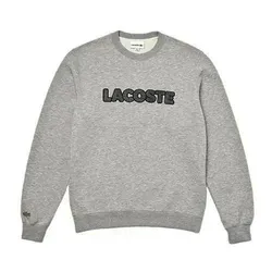 Áo Nỉ Sweater Nam Lacoste Crew Neck Flecked Fleece Màu Xám Đậm Size 3