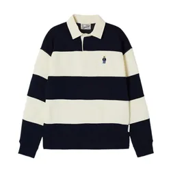 Áo Nỉ Nam Sweater WHOAU Steve Rugby WHMAF4951U Màu Ivory