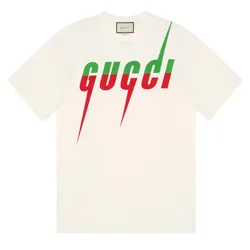Áo Phông Nam Gucci Blade With Logo Print In White TShirt 863004 XJAZY 9037 Màu Trắng Size S