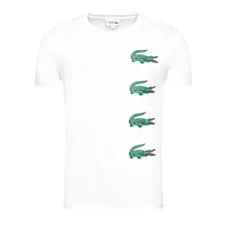 Áo Phông Nam Lacoste Men's Sport Crew Neck Crocodile Print T-Shirt TH7222 001 Màu Trắng Size 3