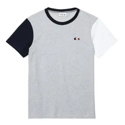 Áo Phông Nam Lacoste Men's Sport French Sporting Spirit Edition Tricolour T-Shirt TH3745 5KC Màu Xám Size 5