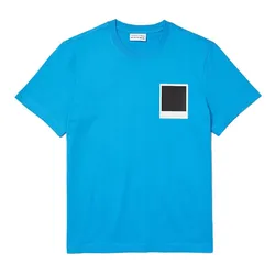 Áo Phông Nam Lacoste Men's T-Shirt TH2093 ZBA Màu Xanh Blue Size 2