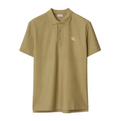 Áo Polo Nam Burberry Equestrian Knight Compare Cotton In Olive 80999371 Màu Xanh Size XS