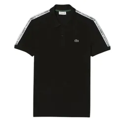 Áo Polo Nam Lacoste Black With Logo Stripe Stretch Regular Fit PH5075 IN 031 Màu Đen Size S