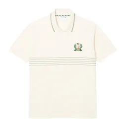 Áo Polo Nam Lacoste Men's Classic Fit L.12.12 Embroidered Shield PH0037 - XFJ Màu Kem Size 4