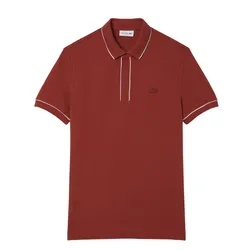 Áo Polo Nam Lacoste Men's Regular Fit Paris Stretch Piqué PH8184 - AFS Màu Nâu Đỏ Size 3