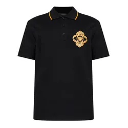 Áo Polo Nam Versace Embroidered Architectural Baroque In Black 1013906 1A14973 1B000 Màu Đen Size S