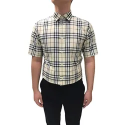 Áo Sơ Mi Cộc Tay Nam Burberry 8105453 Màu Be Size XS