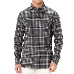 Áo Sơ Mi Nam Burberry Shefford Seal Grey Shirt 809897 Màu Xám Size XS