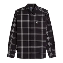Áo Sơ Mi Nam Fred Perry Check Shirt M4693 - 102 Màu Đen Size XS