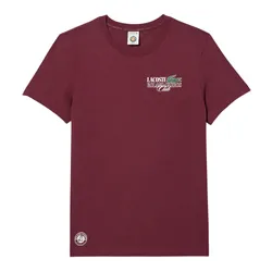 Áo Thun Nam Lacoste Roland-Garros Edition Cotton Tennis Tshirt TH7905 IXZ Màu Đỏ Đô Size 3