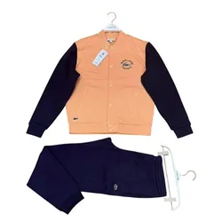 Bộ Quần Áo Nỉ Nam Lacoste Men's Sweatshirt Màu Cam/Xanh Navy Size 5