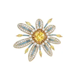 Cài Áo Nữ Meri Floral Sunshine BR916 Màu Vàng