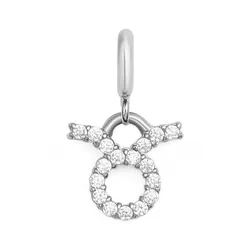 Charm Đồng Hồ Daniel Wellington 12 Cung Hoàng Đạo Cung Kim Ngưu Màu Bạc