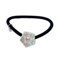 Dây Buộc Tóc Swarovski Bracelet Màu Đen Kem