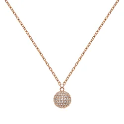 Dây Chuyền Nữ Daniel Wellington Pavé Crystal Pendant Necklace Rose Gold DW00400625 Màu Vàng Hồng