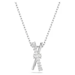 Dây Chuyền Nữ Swarovski Hyperbola Pendantmixed Cuts, Twist, White, Rhodium Plated 5689723 Màu Bạc