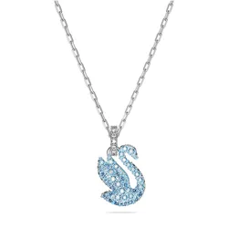 Dây Chuyền Nữ Swarovski Iconic Swan pendant Swan, Small, Blue, Rhodium Plated 5680422 Màu Xanh Bạc
