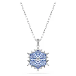 Dây Chuyền Nữ Swarovski Magic Pendant Snowflake, Blue, Rhodium Plated 5735399 Màu Xanh Bạc
