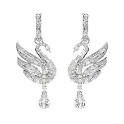 Dây Chuyền Nữ Swarovski Swan Earrings White Rhodium Plated 5723388 Màu Bạc Trắng