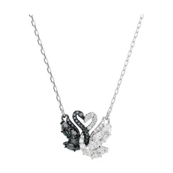 Dây Chuyền Nữ Swarovski Swan Pendant Swan, Black, Rhodium Plated 5705721 Màu Bạc/Đen
