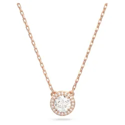 Dây Chuyền Nữ Swarovski Una Angelic Pendant Round Cut, Pavé, White, Rose Gold Tone Plated 5636272 Màu Vàng Hồng