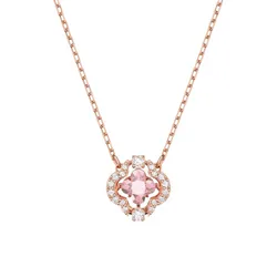 Dây Chuyền Nữ Swarovski Una Necklace Clover, Pink, Rose Gold-Tone Plated 5514488 Màu Vàng Hồng