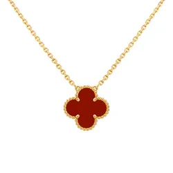 Dây Chuyền Nữ Van Cleef & Arpels Vintage Alhambra Pendant VCARD38500 Màu Vàng/ Đỏ