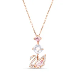 Dây Chuyền Swarovski Swan Pendant Swan, Pink, Rose Gold-Tone Plated 5473024 Màu Vàng Hồng