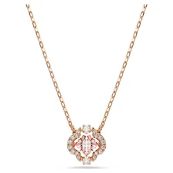 Dây Chuyền Swarovski Una Necklace Clover, Pink, Rose Gold Tone Plated 5514488 Màu Vàng Hồng