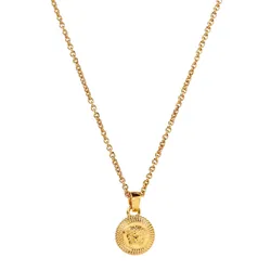 Dây Chuyền Unisex Versace Medusa Biggie Pendant Necklace Màu Vàng Gold