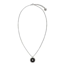 Dây Chuyền Versace Enamel Medusa Necklace DG17255-DJMR_DTU_UNICA_4J750 Màu Bạc Đen