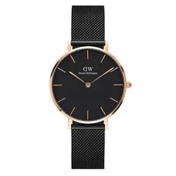 Đồng Hồ Daniel Wellington Petite Ashfield RG Black DW00100201 32mm Màu Đen