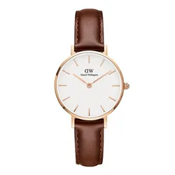 Đồng Hồ Daniel Wellington Petite ST Mawes RG White 28mm DW00100231 Màu Nâu Trắng