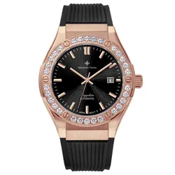 Đồng Hồ Nam Alexander Ferros 6161R-01 Màu Đen - Vàng Hồng