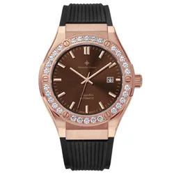 Đồng Hồ Nam Alexander Ferros 6161R-08 Màu Đen - Vàng Hồng