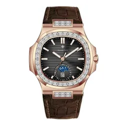 Đồng Hồ Nam Alexander Ferros Automatic 6111R-01 42.5mm Màu Nâu - Vàng Hồng