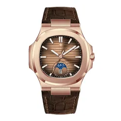 Đồng Hồ Nam Alexander Ferros  Automatic 6122R-08 42.5mm Màu Nâu - Vàng Hồng