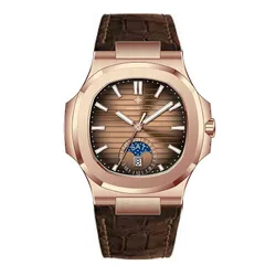 Đồng Hồ Nam Alexander Ferros Automatic Watch 6122R-08 Màu Nâu